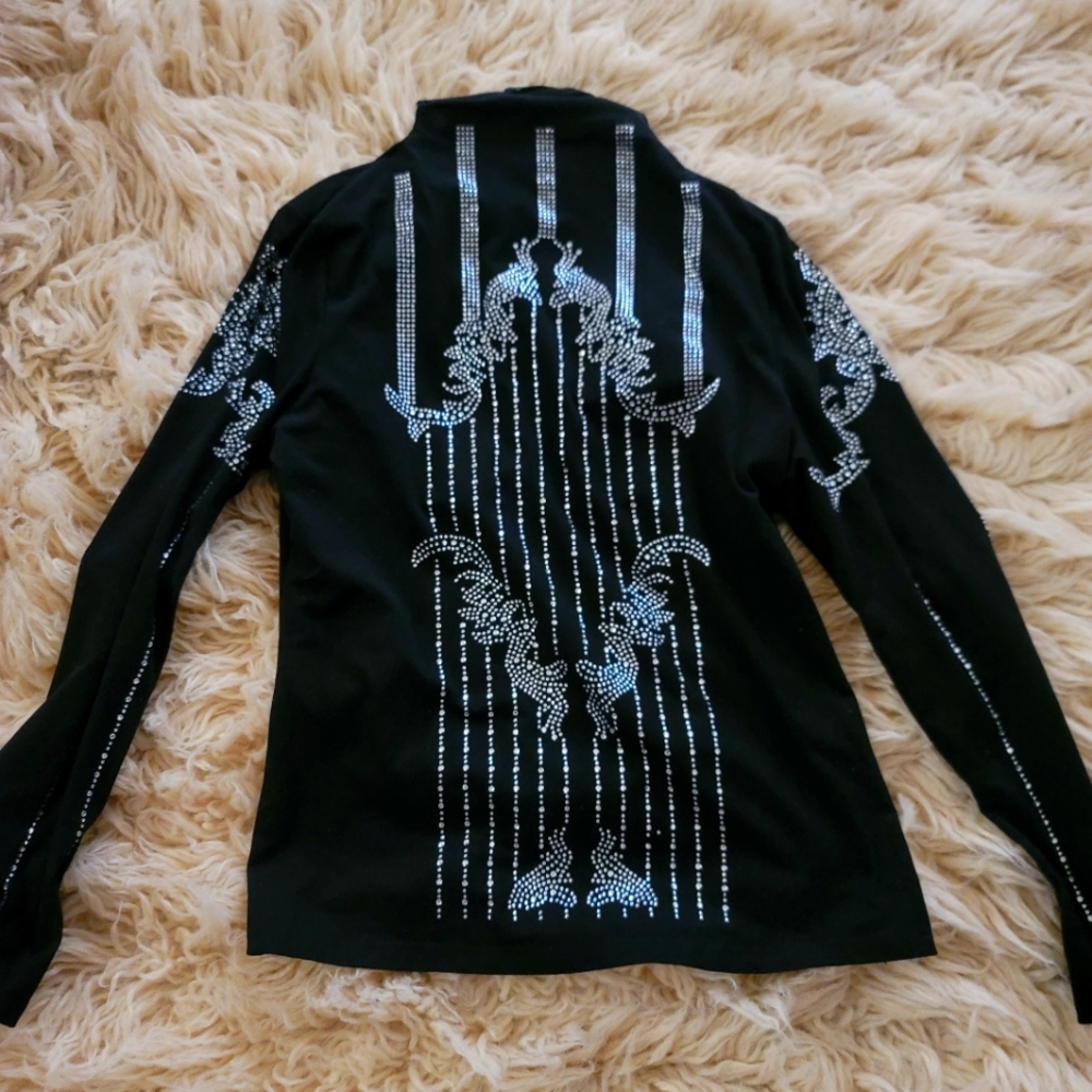 Black Embellished Women's Top